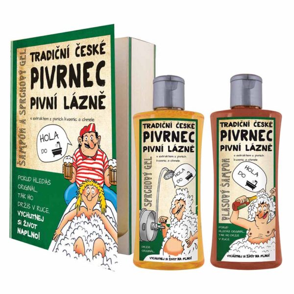Kosmetická sada kniha Pivrnec – sprchový gel 250 ml a šampon 250 ml